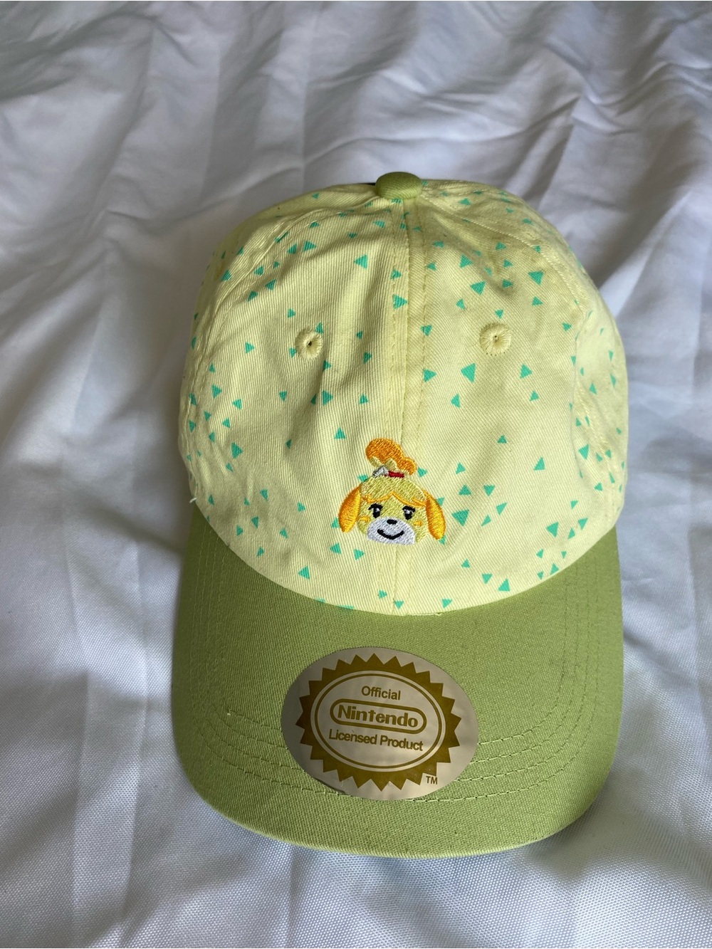 Nintendo Yellow & Light Green Kids Cap with Isabelle Embroidery